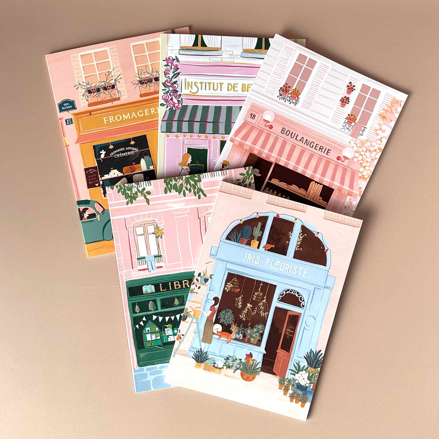 Parisian shops notebooks (x5) - French Address