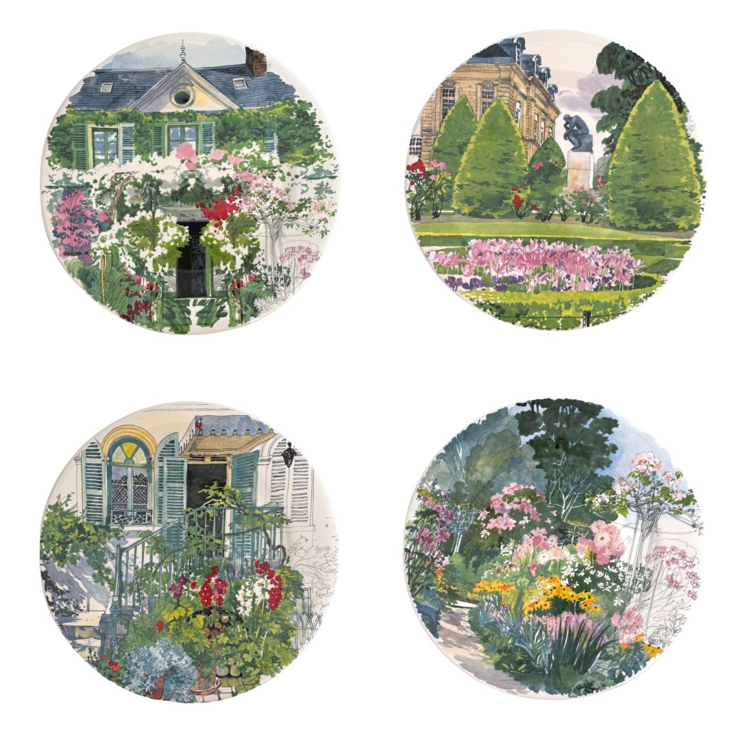 Gien dessert plates (x4) - Impressionists edition - French Address