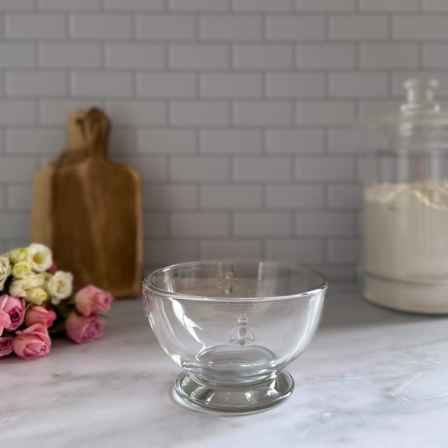 Set of Bee glassware: 6 drinking cups and 6 bowls - French Address