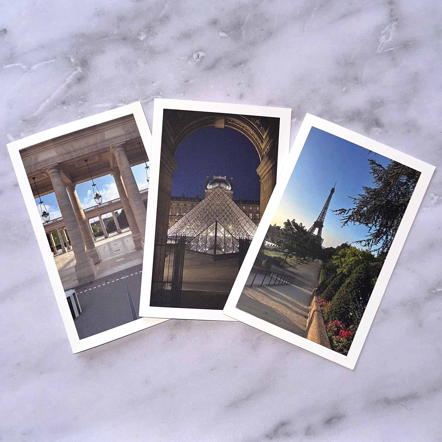 3 Paris notecards - French Address