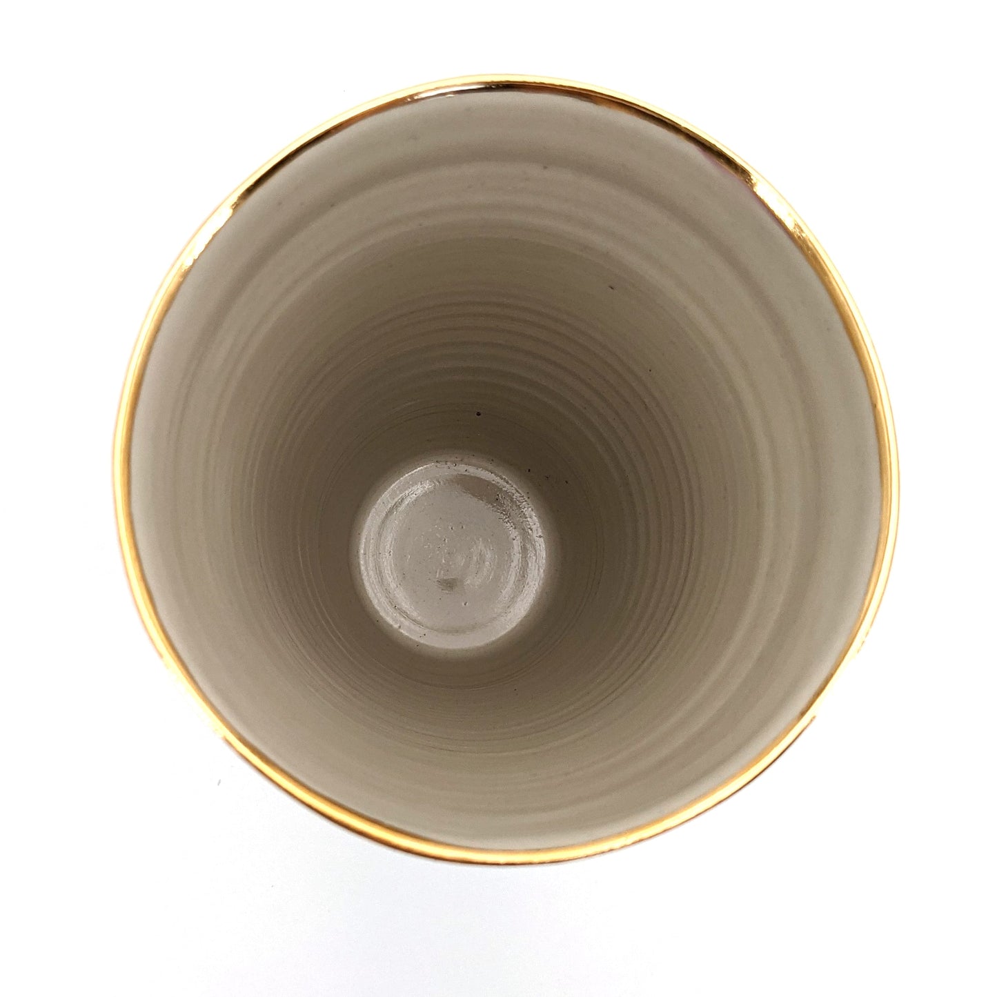 Medium stoneware & gold vase - French Address
