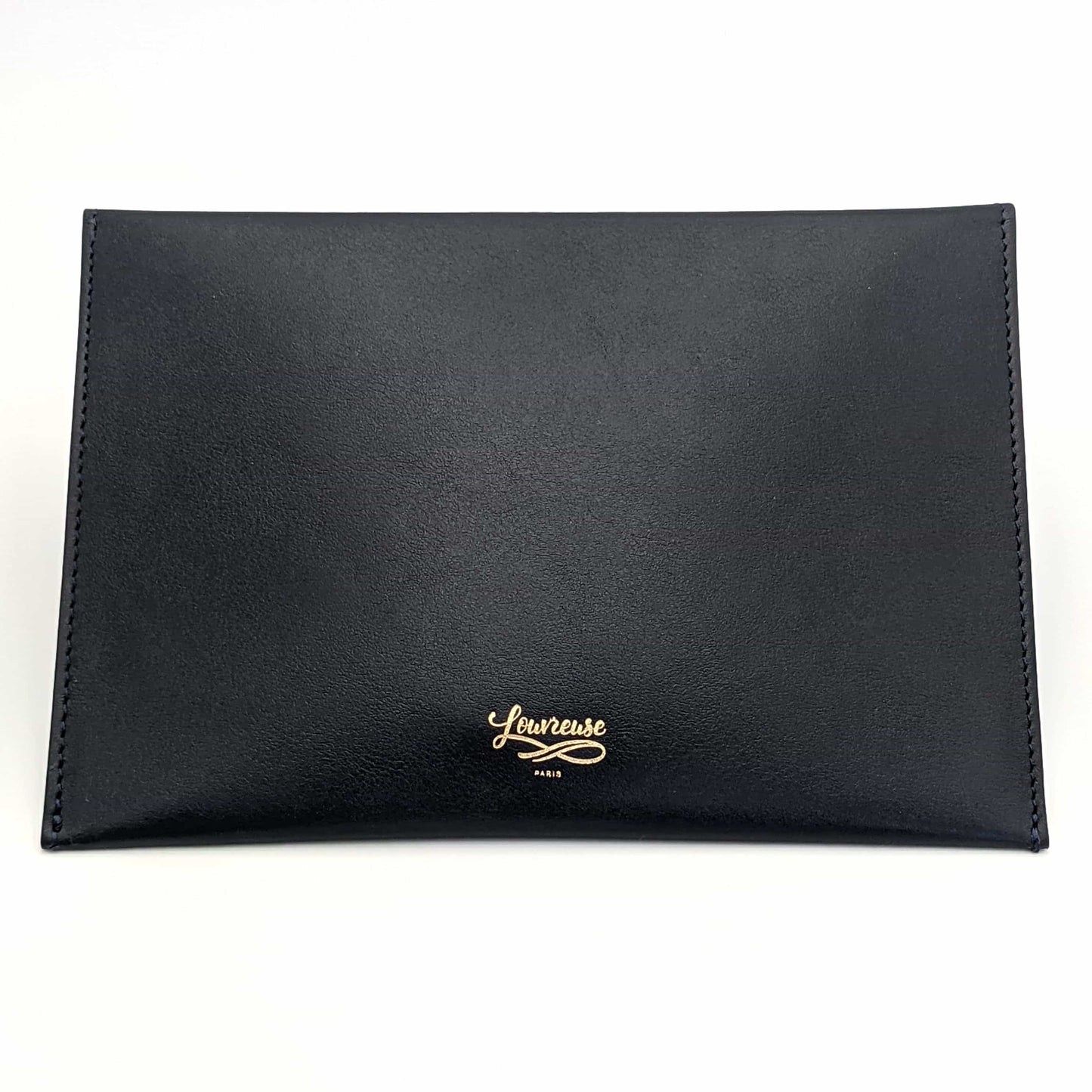 Leather pouch - dark blue - French Address