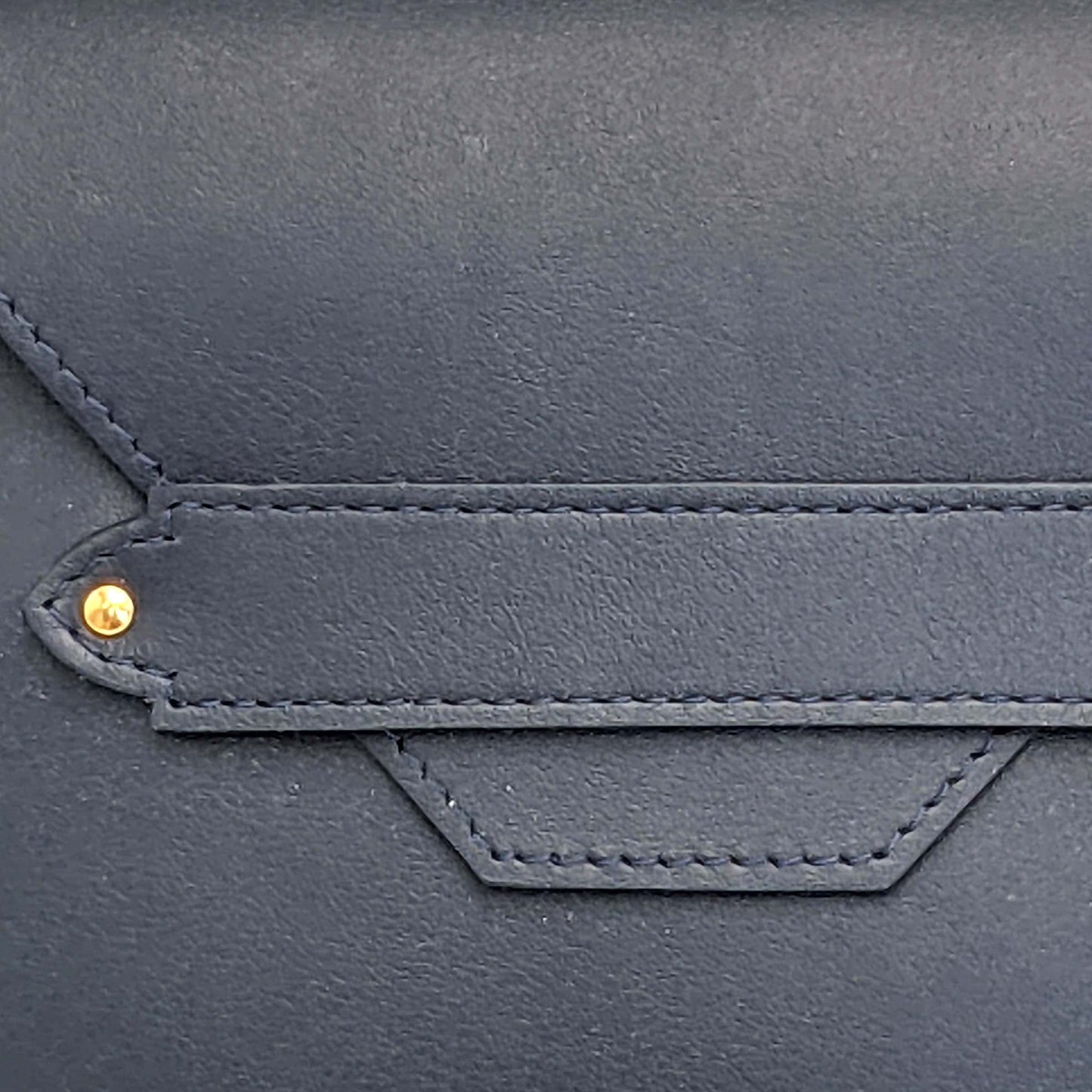 Leather pouch - dark blue - French Address