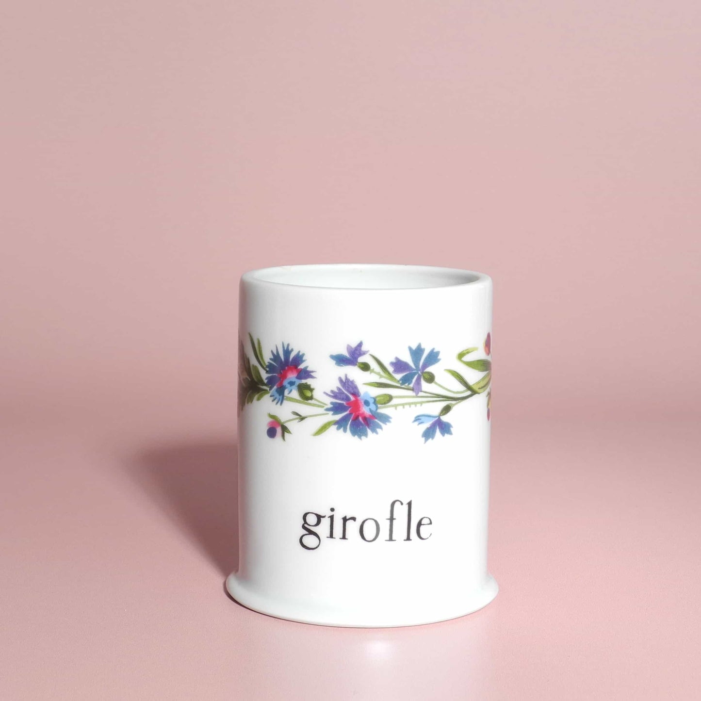 Vintage set of porcelain pots with floral design - French Address