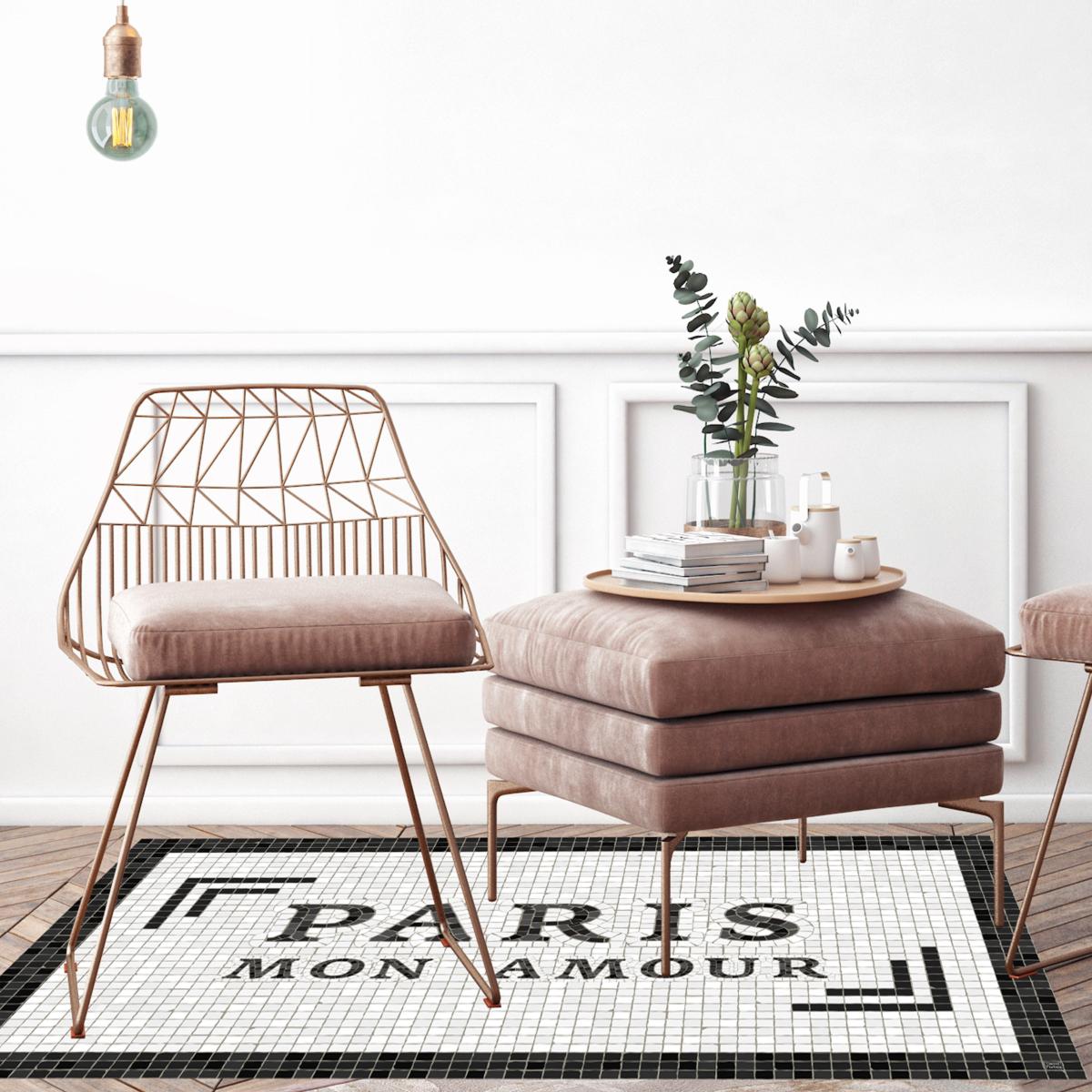 Vinyl Rug Paris - French Address
