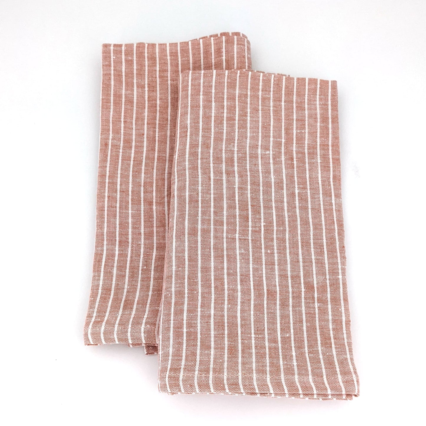 Striped napkins - red (x2) - French Address