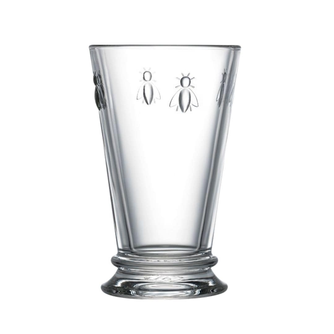 Set of Bee glassware: 6 drinking cups and 6 bowls