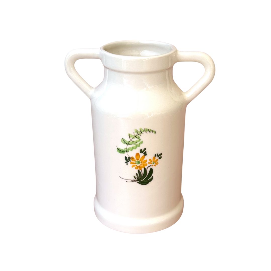 Milk jug - orange & green - French Address