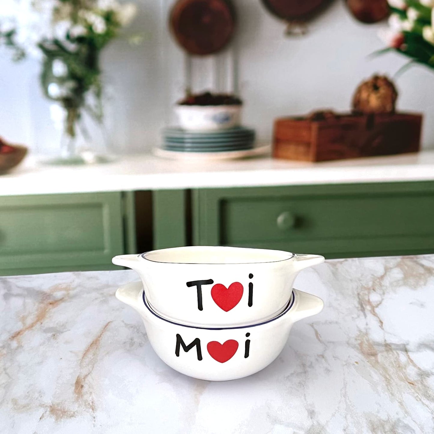 Set of 2 French bowls - You & Me - French Address