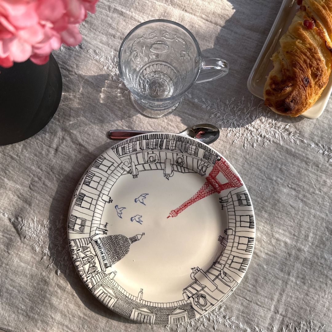 Gien dessert plates (x4) - Paris edition - French Address