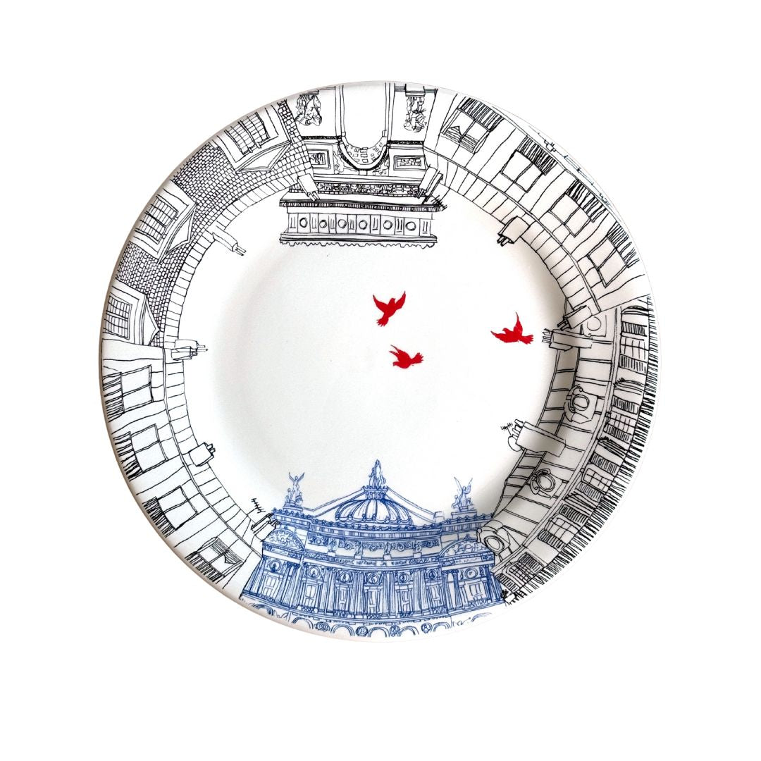 Gien dessert plates (x4) - Paris edition - French Address