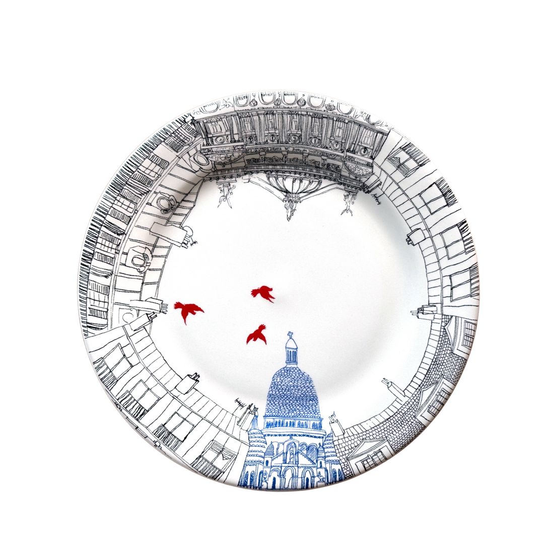 Gien dessert plates (x4) - Paris edition - French Address