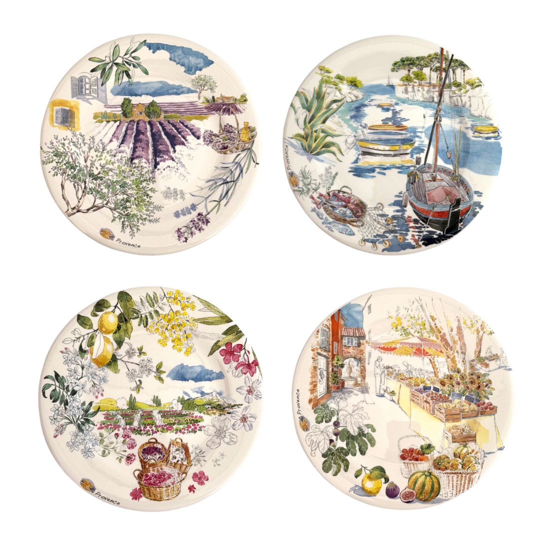 Gien dessert plates (x4) - Provence edition - French Address
