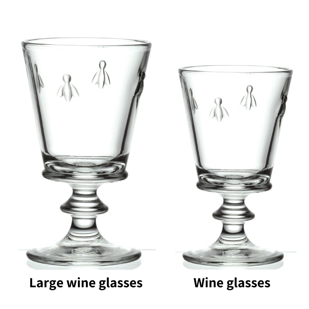 Bee large wine glasses (x2) - French Address