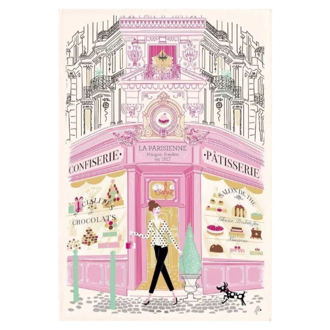 Set of 3 Paris themed kitchen towels - French Address