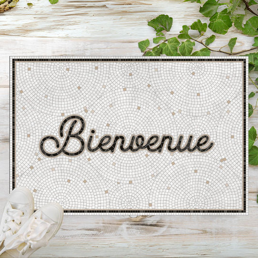 Vinyl Rug 'Bienvenue' (26 x 39 in) - French Address