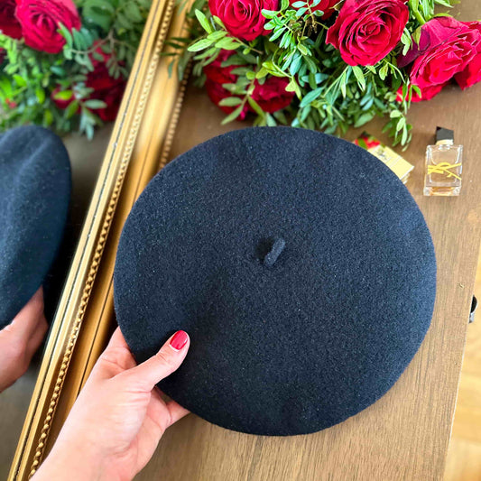 French beret Black - Adult size - French Address