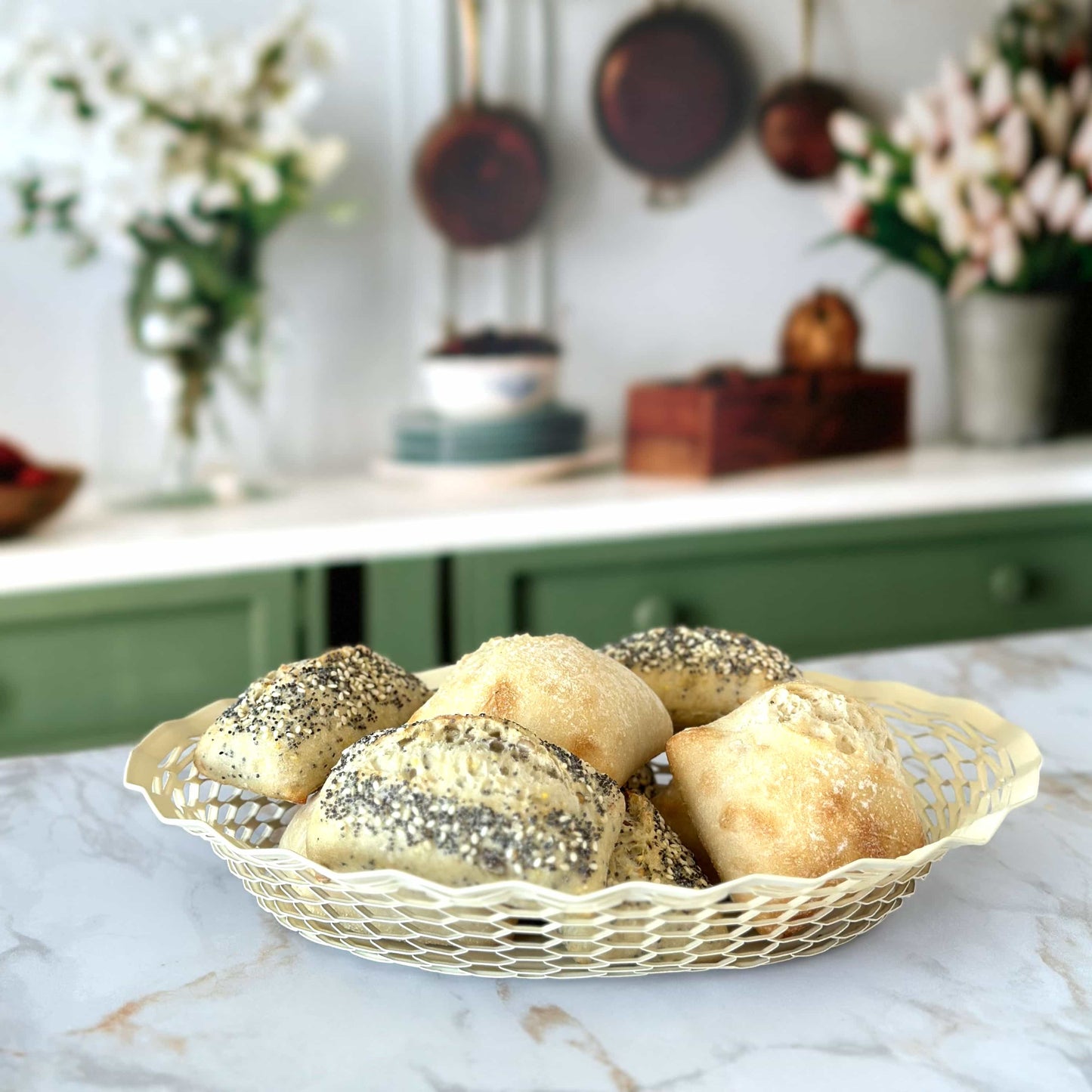 Set of 2 bread baskets - Off-white - French Address