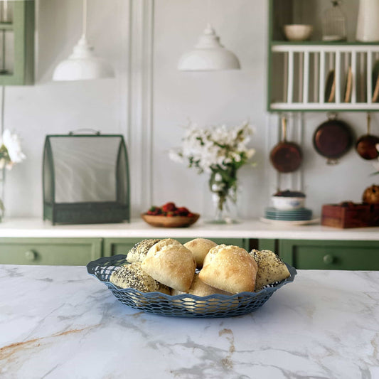 Set of 2 bread baskets - Pastel blue - French Address