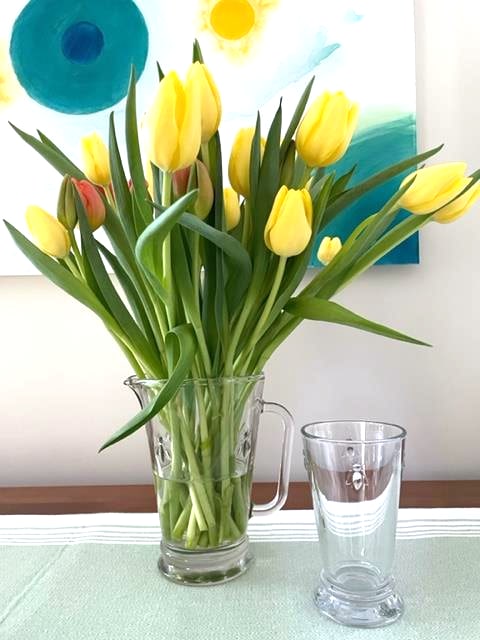 Bee glass pitcher - French Address