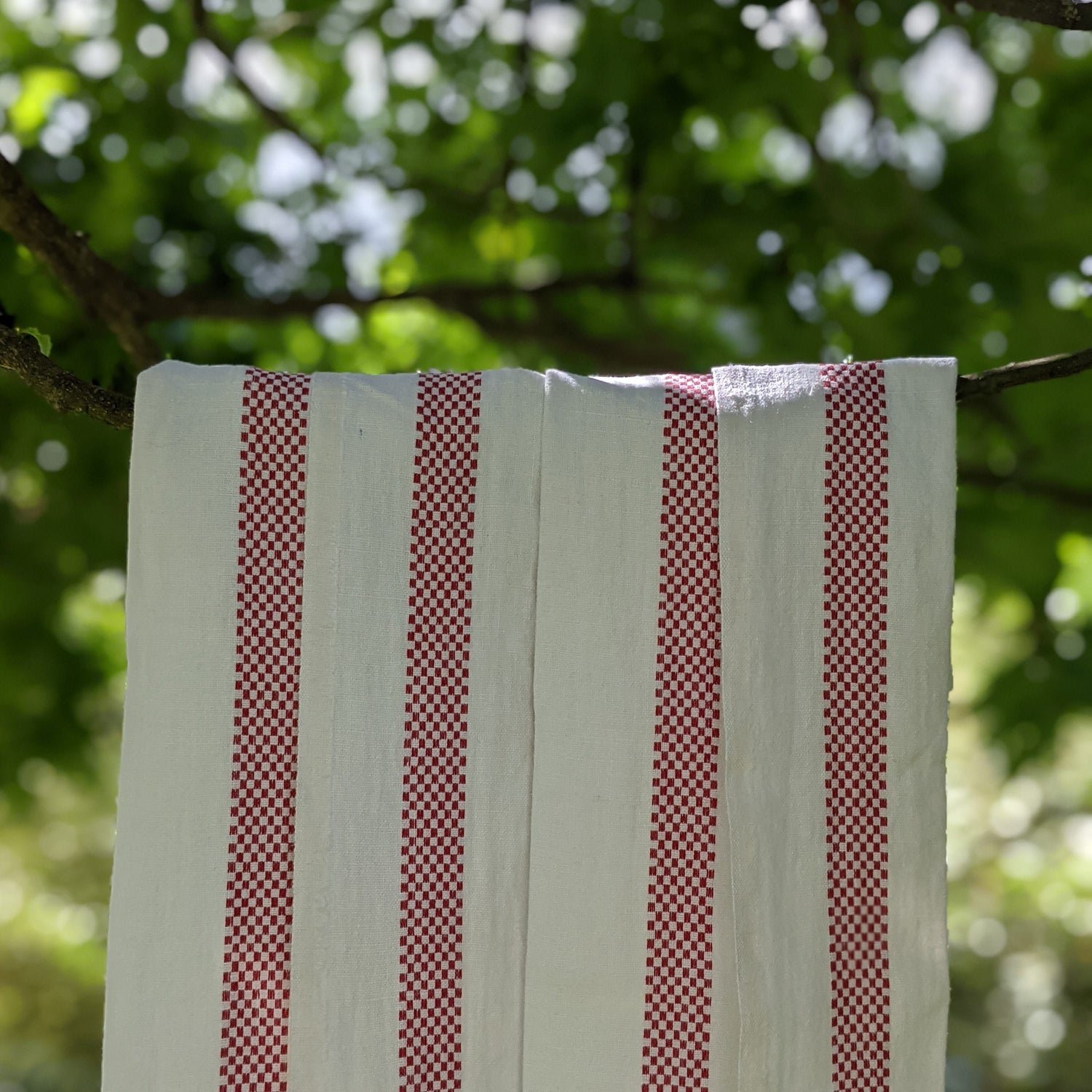 Striped Kitchen Towels Red & Green