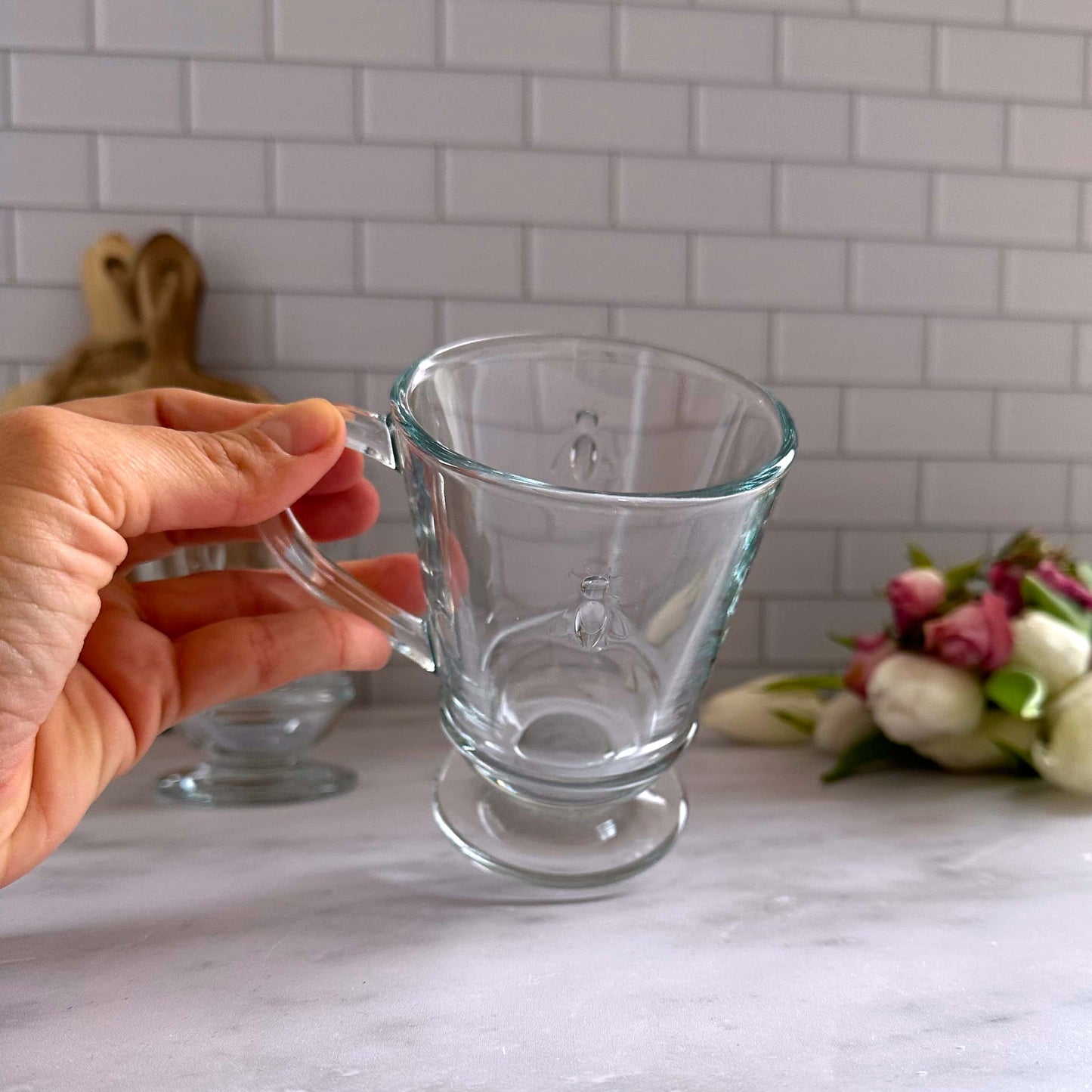 Bee glass mugs (x2) - French Address