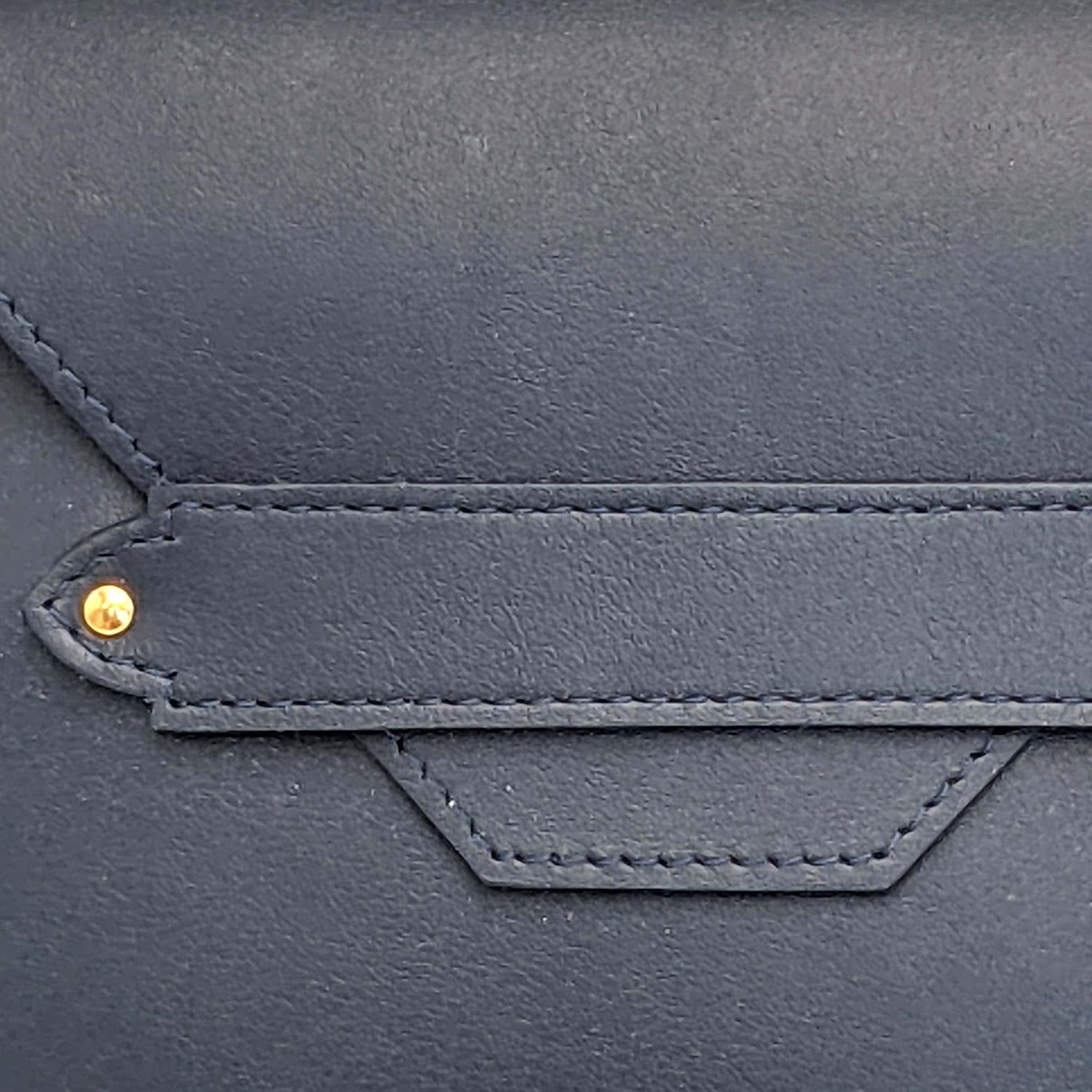 Leather pouch - dark blue - French Address