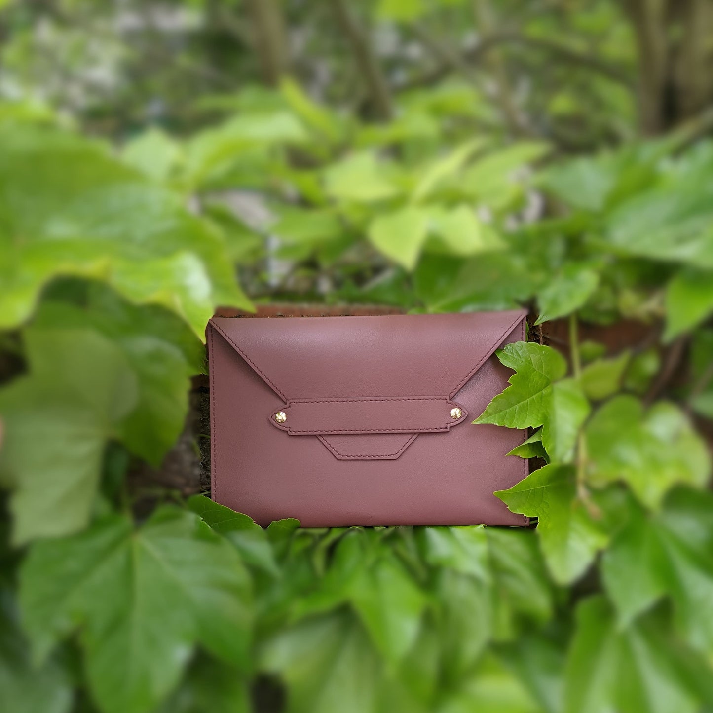 Leather pouch - nostalgia rose - French Address