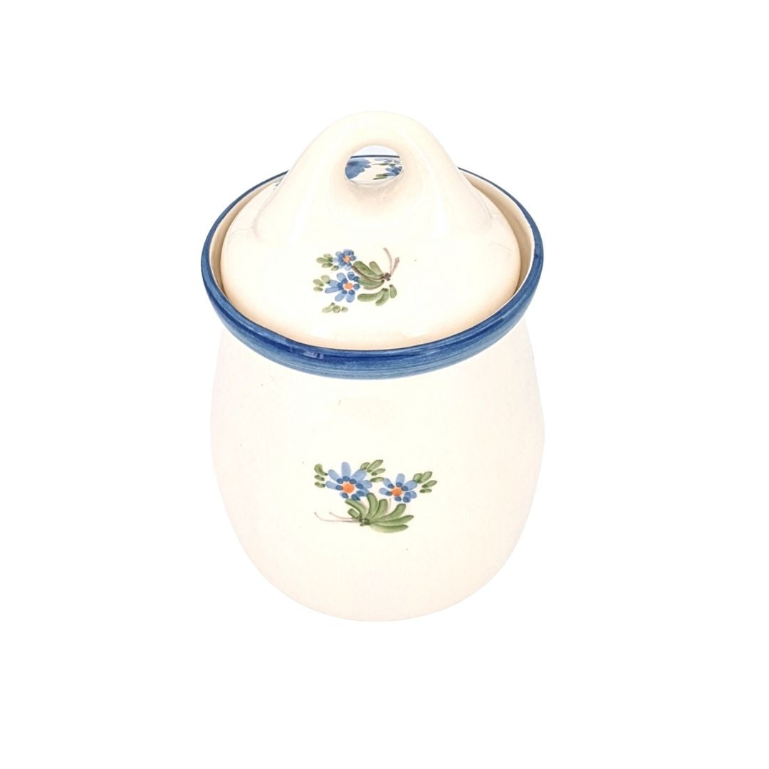 Ceramic canister - blue & green - French Address