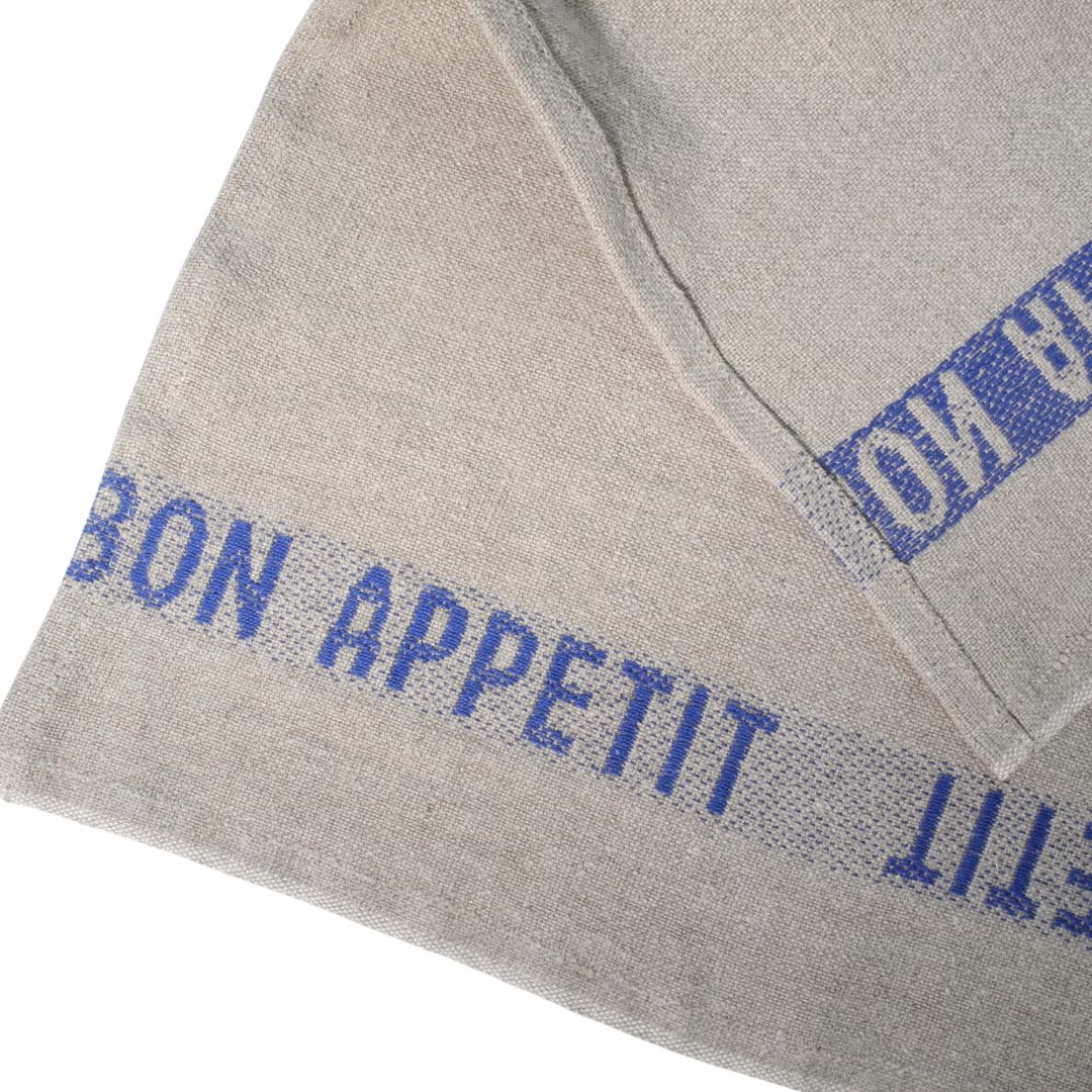 Bon appétit napkins (x2) - linen & blue - French Address