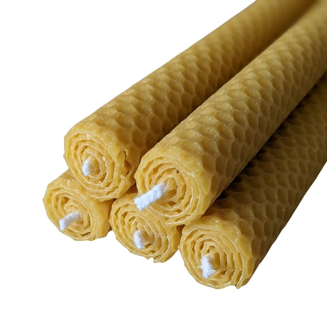 Beeswax taper candles (x9) - French Address