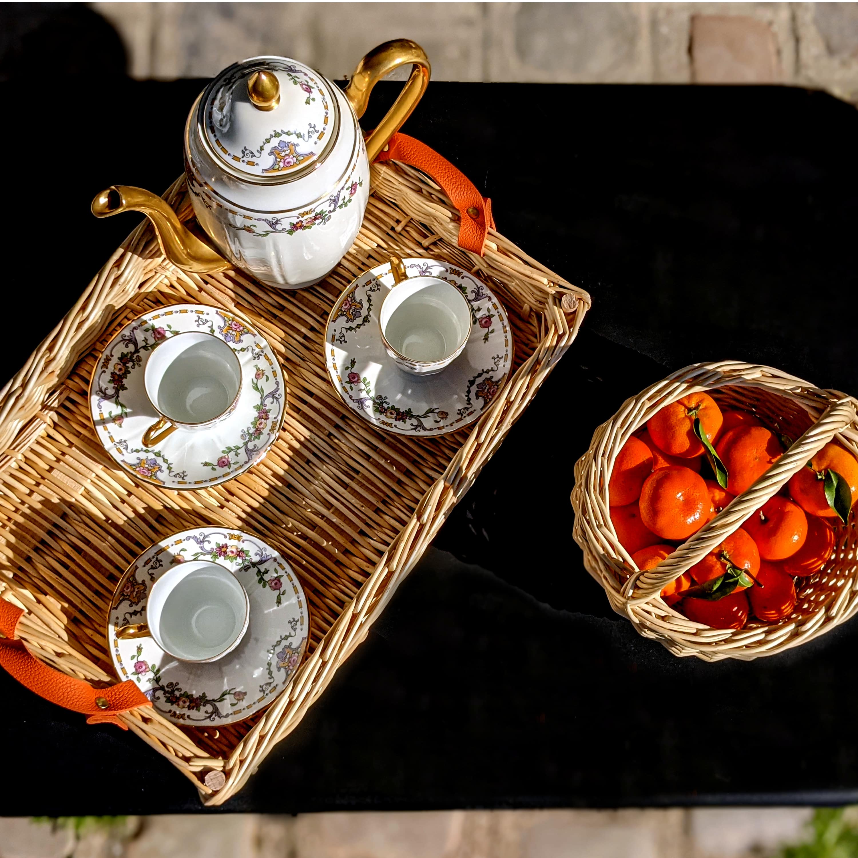 Address Tray Examples French country tray in white wicker – French Address