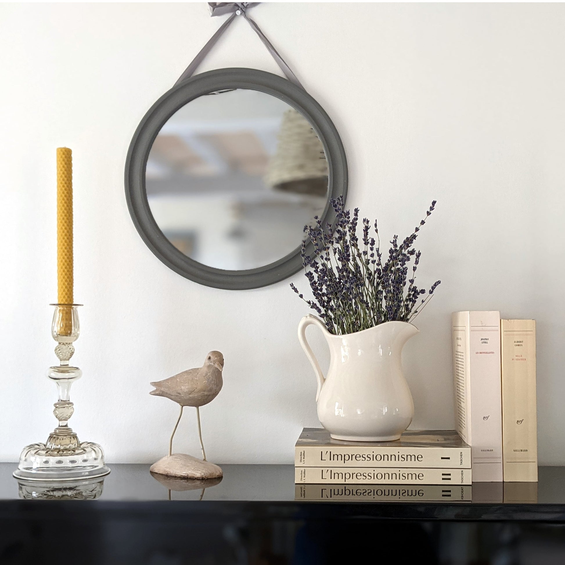 Glass candleholder - French Address