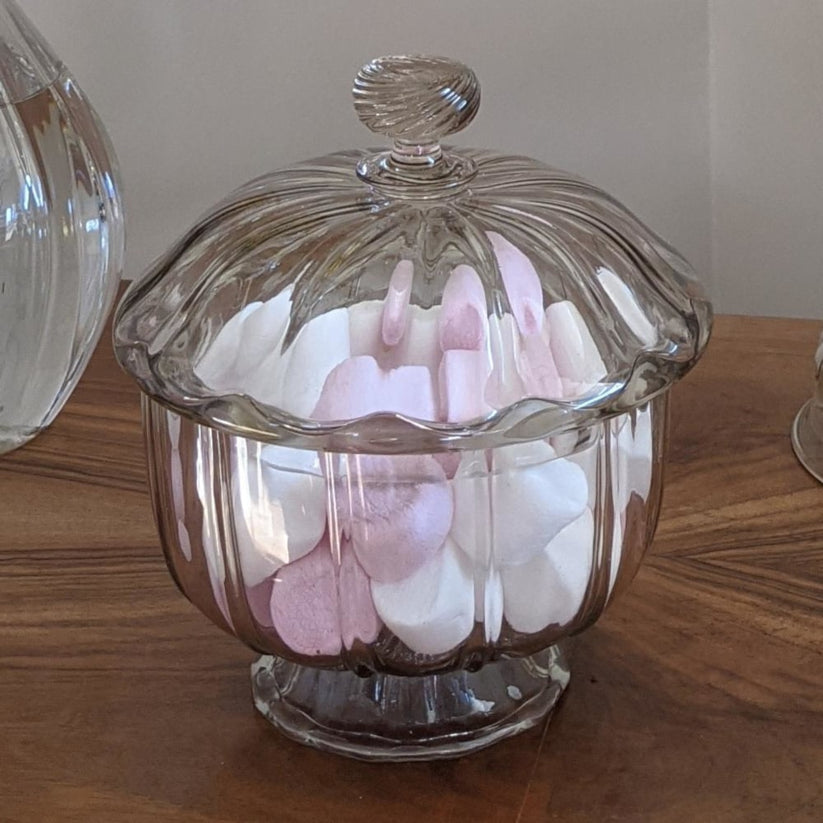 French glass candy box created for Michelinstarred restaurant French