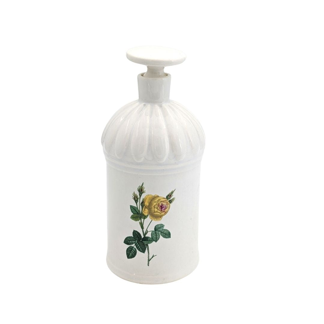 Vintage ceramic bottle Rose - French Address
